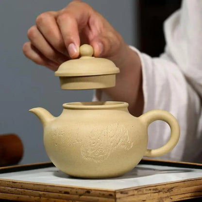 Benshan Green Mud Autumn Kettle Zisha Teapot Yixing Handmade Pot Kung-fu Teaware  Purple Clay Drinkware For Puer Green Black