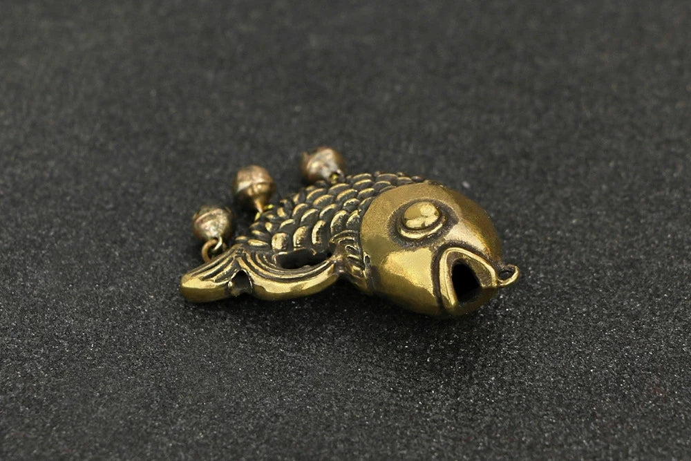 Solid pure brass, small goldfish ornaments, micro-carvings antiques bronzes, decorations, collections