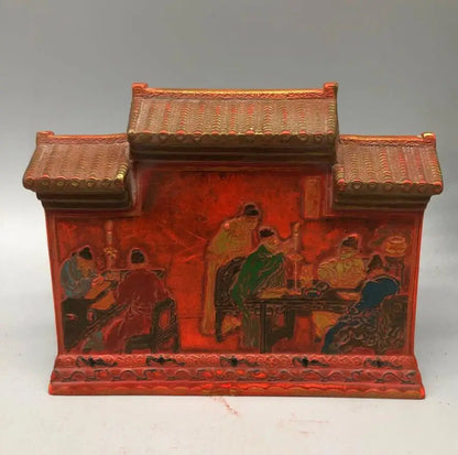 China ink lump ancients write poetry crafts statue