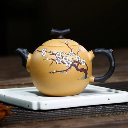 Handmade Zisha Teapot, Yixing Handmade Pot, Kung-Fu Teaware, Purple Clay Drinkware for Puer Green and Black Chinese Tea