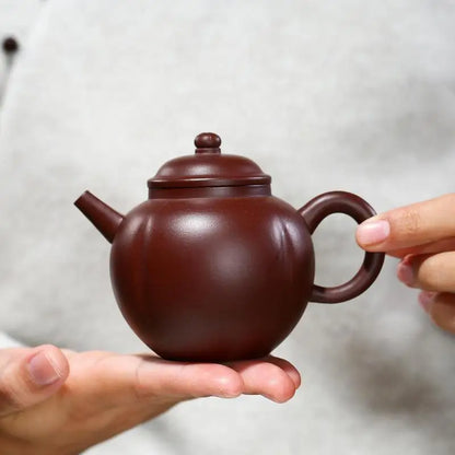 Handmade Purple Clay Teapot, Zisha Teapot, Yixing Handmade Pot, Kung-Fu Teaware, Purple Clay Drinkware for Puer Green and Black