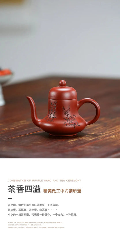 Dahongpao Zisha Handmade Siting Teapot, Tea Set, Yixing Purple Clay Author, 130ml, 7 Years Old Store, Original