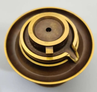 China brass creative Rotary table Backflow incense burner crafts statue