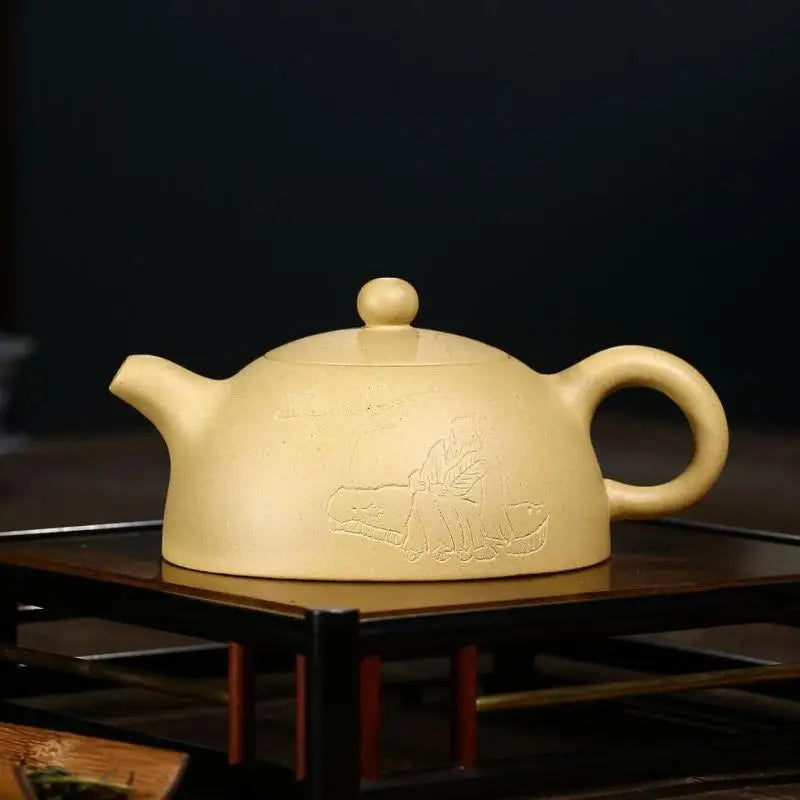 Yixing Handmade Kung-Fu Teaware, Purple Clay Drinkware for Puer Green and Black, Duan Mud, Zisha Teapot, Handmade Pot