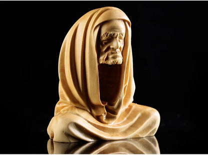 Boxwood Sculpture, Sitting Zen Buddha Statue, Feng Shui, Home Decoration, Dharma, 5cm, 7cm