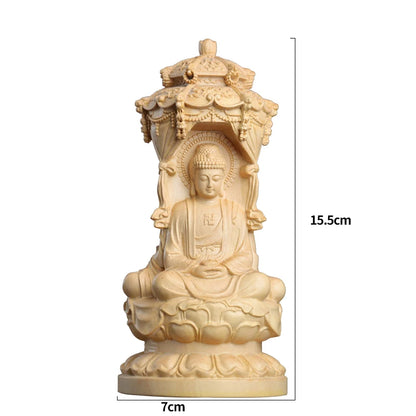 15.5cm Boxwood Wood Statue Figure Statue Buddha God Myth Feng Shui Office Wood Statue Decoration Collection
