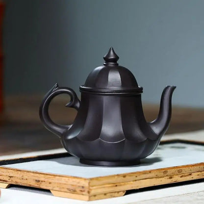 Handmade Kung-Fu Teaware of Purple Clay, Black Mud Tendon Pattern,  Zisha Teapot, Yixing Purple Clay, Drinkware for Puer Green