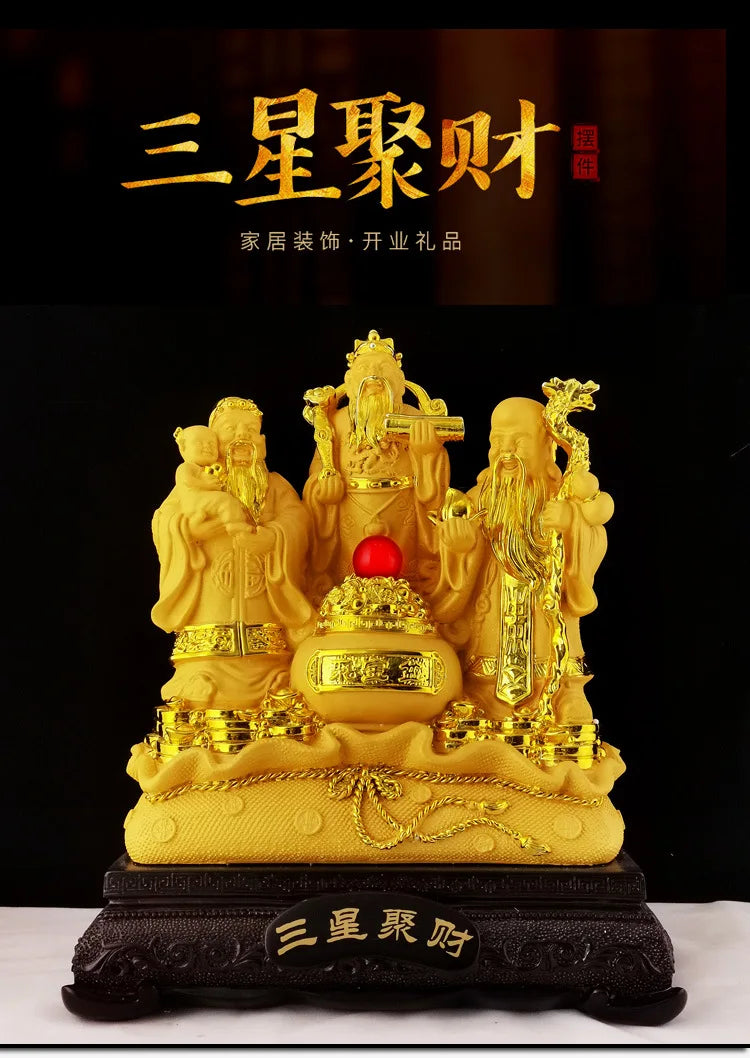 Lushou Samsung ornaments God of Wealth opened and moved to a new home. business gifts living room TV cabinet technolog