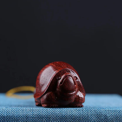 Lobular Rosewood Real Wood Wood Sculpture Collection Bag Pendant Animal Sculpture Mascot Lucky Feng Shui Wood Statue Lucky