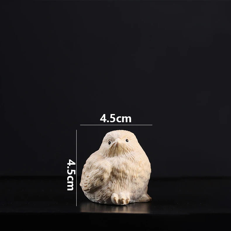 Boxwood 4.5cm Chick Sculpture Cute Chickens Wood Statue Lucky Home Decor