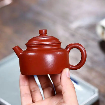 Dahongpao-Handmade Zisha Teapot with Moral Clock, Kung-Fu Teaware, Purple Clay, Drinkware for Puer, Green, Black