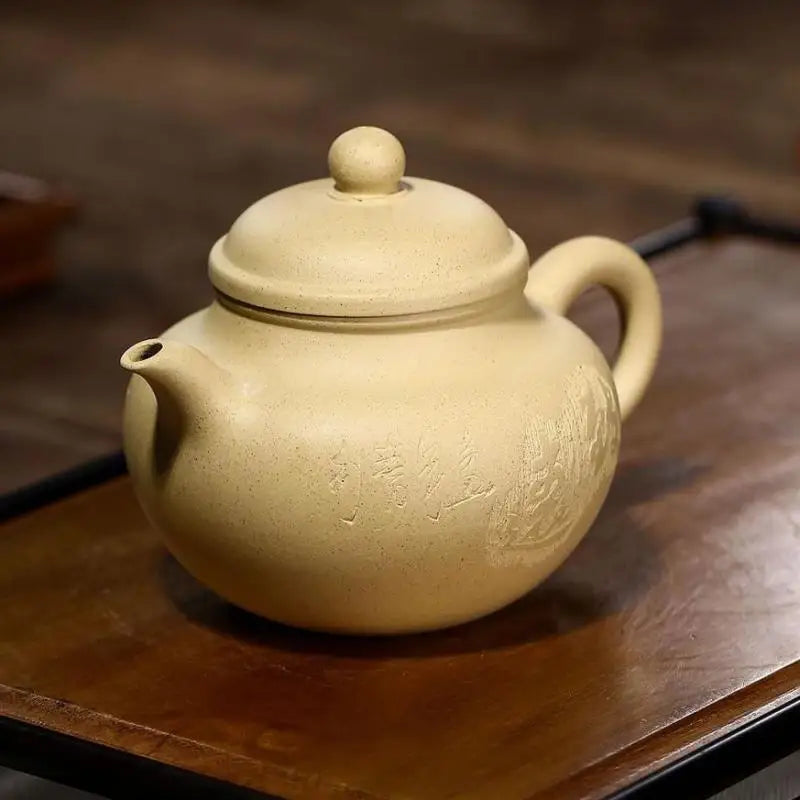 Benshan Green Mud Autumn Kettle Zisha Teapot Yixing Handmade Pot Kung-fu Teaware  Purple Clay Drinkware For Puer Green Black
