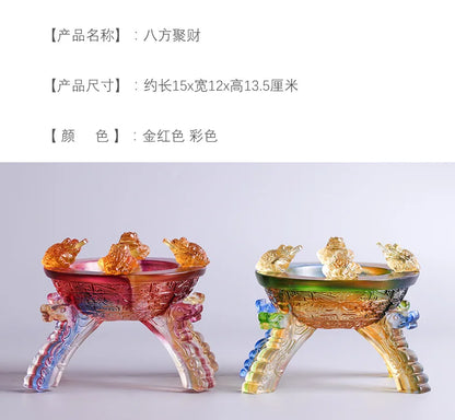 Glazed Golden Toad Treasure Bowl Bafang Jubao Decoration Shop Decoration New Store Opening Gift