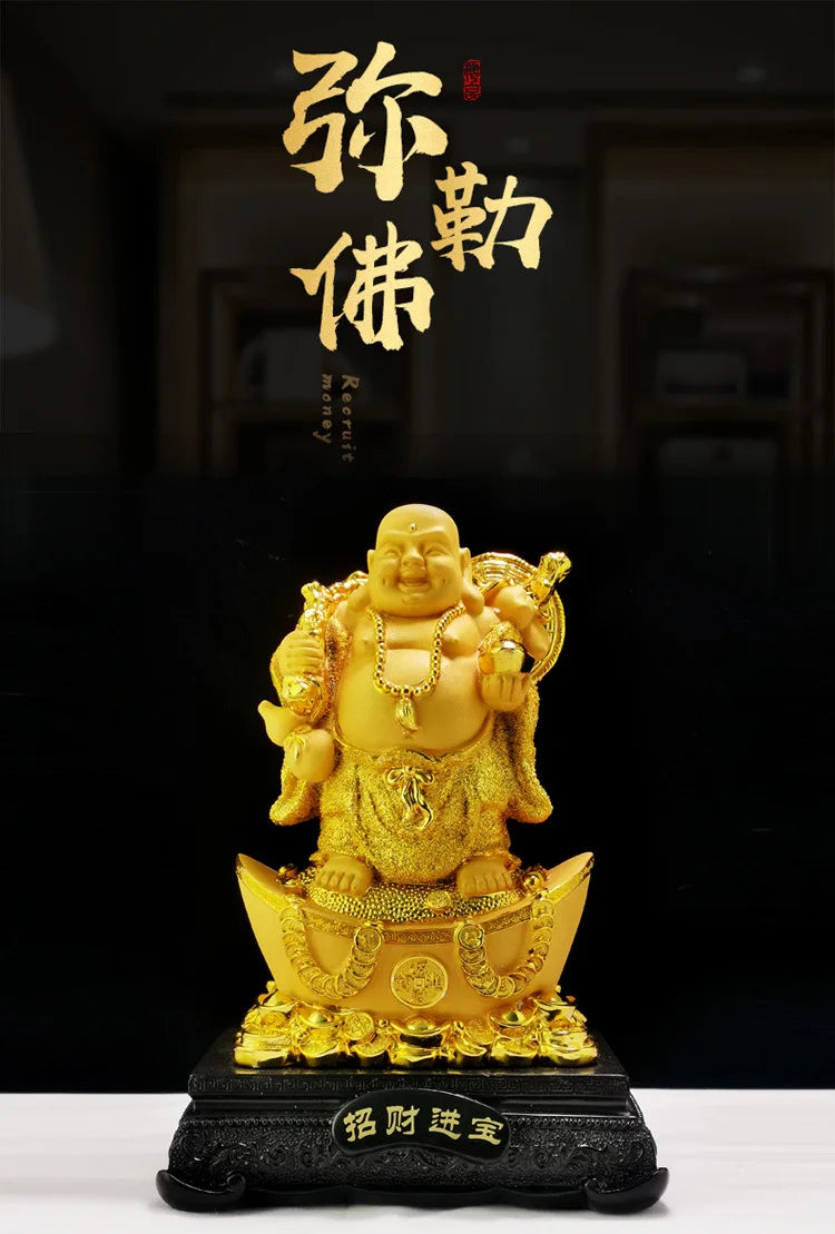 Diwansi الذهب بلاسر محظوظ الكنز Maitreya الحلي الحرف متجر المنزل لإرسال الهدايا افتتاح بالجملة