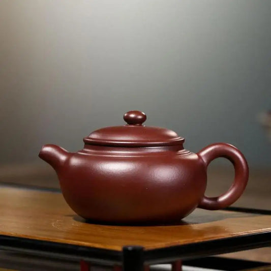 Purple Clay Double Line Antique Pot Zisha Teapot Yixing Handmade Kung-fu Teaware Purple Drinkware For Puer