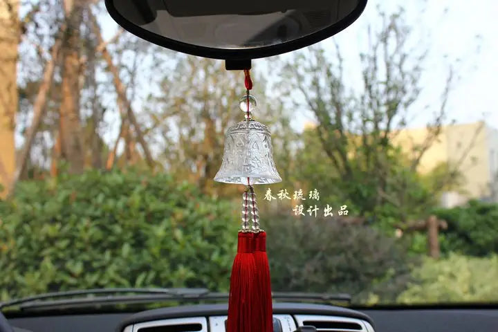 Coloured glaze Decorate Bells Pendant Wind chimes Car accessories gift
