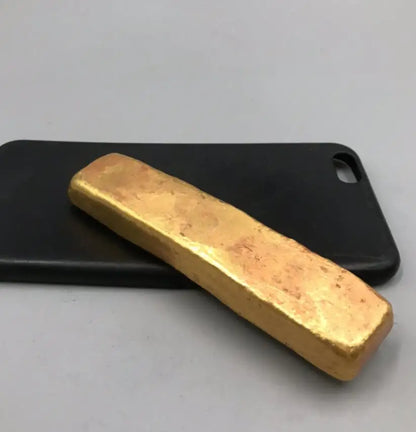 Archaize brass inlay gem Imitation Gold bars small crafts statue