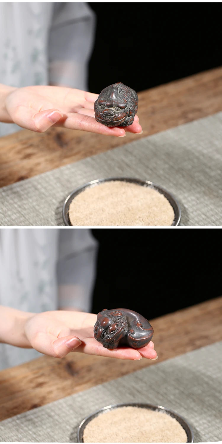Handmade qinzhou nixing Clay Handmade Pixie Tea Pet Teaset Ceremony Tea Accessories Kung Fu Cha Tea