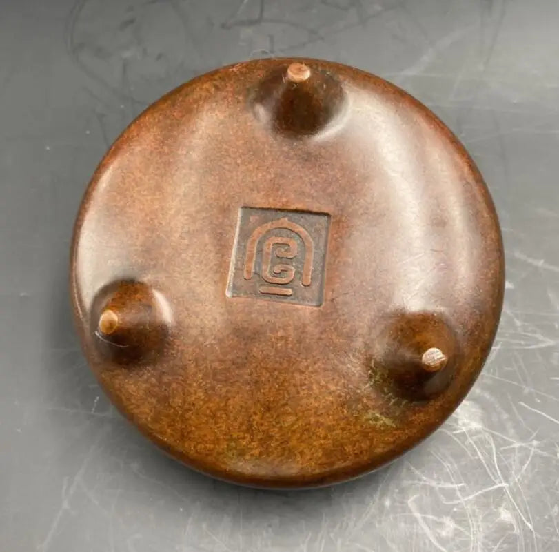 China brass Binaural Incense burner crafts statue