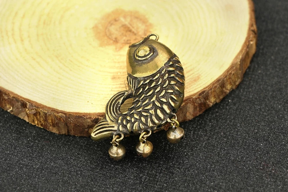 Solid pure brass, small goldfish ornaments, micro-carvings antiques bronzes, decorations, collections