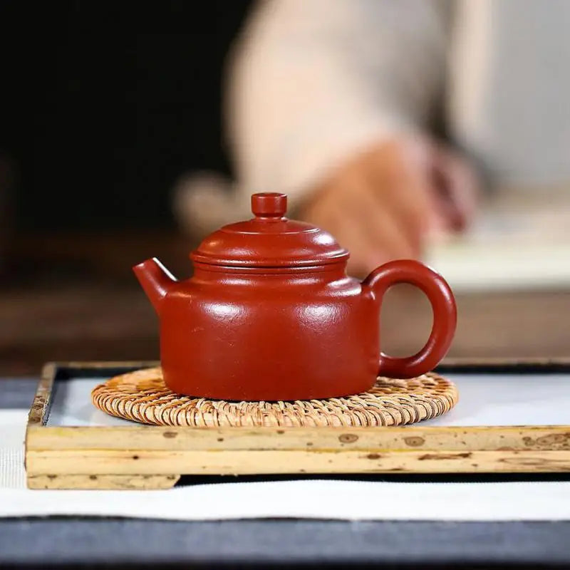 Dahongpao-Handmade Zisha Teapot with Moral Clock, Kung-Fu Teaware, Purple Clay, Drinkware for Puer, Green, Black