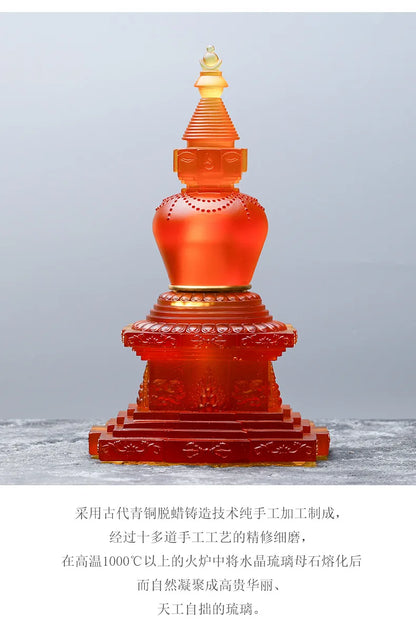 Glazed stupa Ancient method to burn Tantric stupa Tibetan Buddhism Indra Nita Ashoka Pagoda