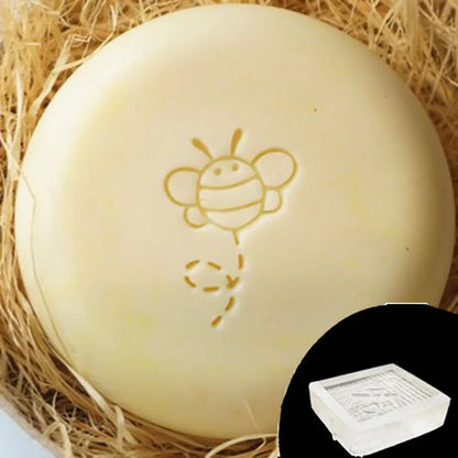 Cute Bee Honeybee Pattern Soap Stamp Mold, Natural Handmade Seal, Mini DIY Soap Stamp, 3cm