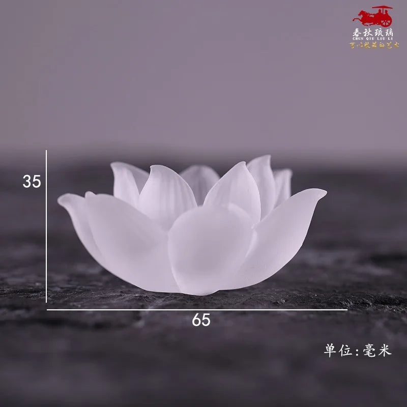 Colored glaze white lotus incense Stove Creative aromatherapy Zen incense burner