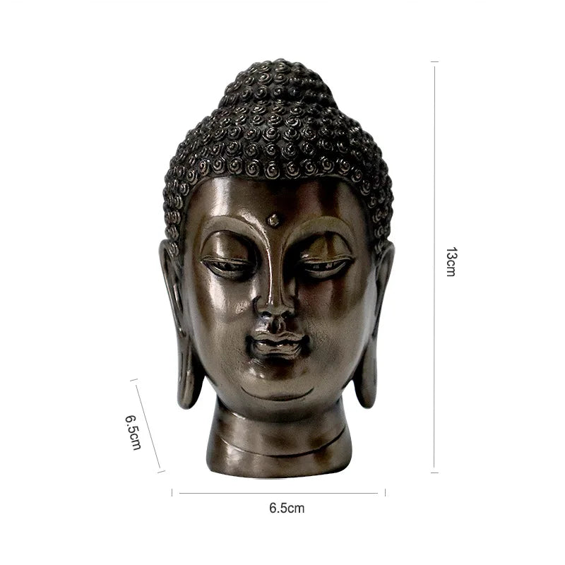 new religious powder throwing fengshui Chinese Buddha head ornaments are dedicated to Buddha Buddha resin crafts.