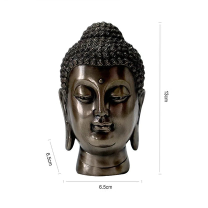 new religious powder throwing fengshui Chinese Buddha head ornaments are dedicated to Buddha Buddha resin crafts.