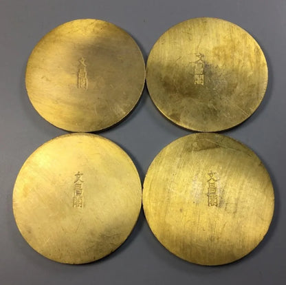 China brass Four beautiful women paper weight crafts statue A set