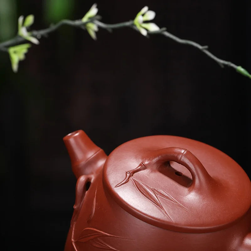 Dahongpao-Handmade Zisha Teapot, High Stone Scoop, Handmade Pot, Kung-Fu Teaware, Purple Clay, Drinkware for Puer, Green, Black,
