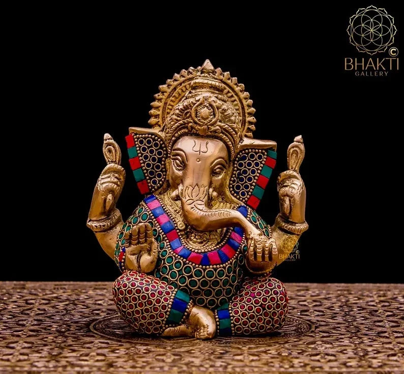 Thailand Buddha Statue Antique copper Elephant God Treasure Elephant Head Big Belly Double Role, India Shiva Statue Ornaments.