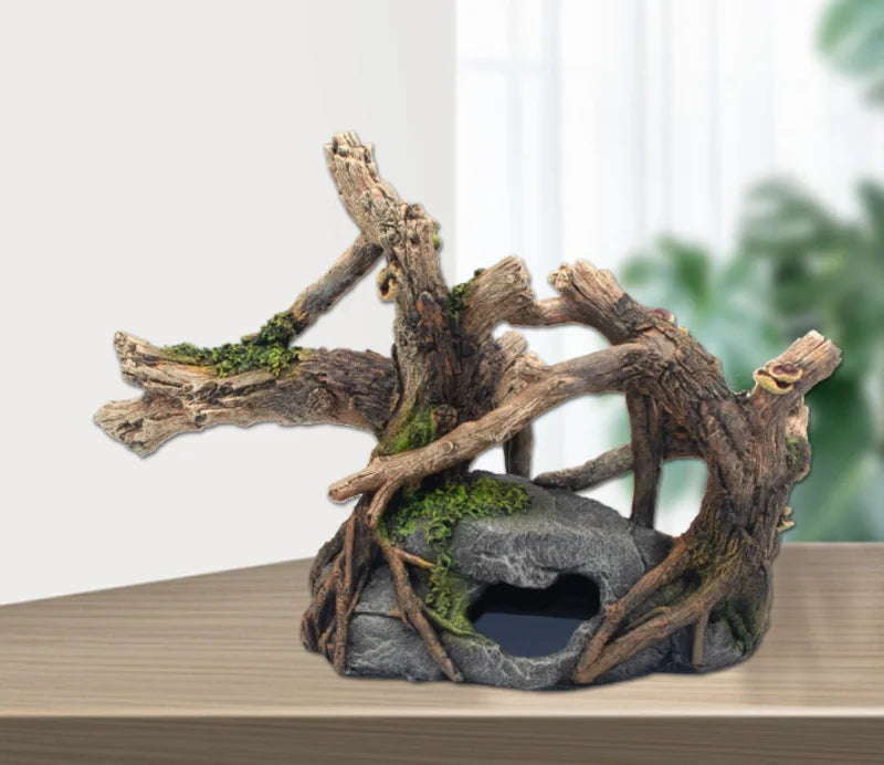 Resin Bush Decoration for Aquarium, Fish Tank Cave, Hideout Wood Decor, Freshwater Ornament, Accessories
