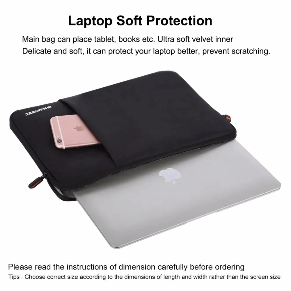 HAWEEL 15 13 11 inch Sleeve Case Zipper Briefcase Carrying Bag for iPad  iPad Pro  Galaxy Lenovo Sony 15 13 11 inch Tablets