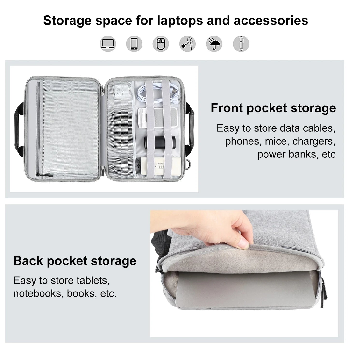 HAWEEL Laptop Bag 14 15 inch Waterproof Notebook Case Sleeve For Macbook Air Pro Sony DELL Computer Shoulder Handbag Briefcase