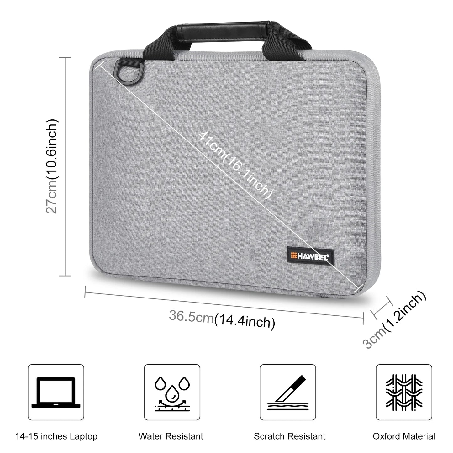 HAWEEL Laptop Bag 14 15 inch Waterproof Notebook Case Sleeve For Macbook Air Pro Sony DELL Computer Shoulder Handbag Briefcase