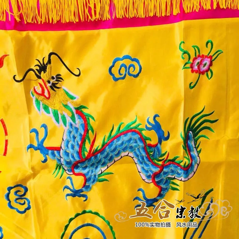 HOME Ancestral hall Temple Taoist Buddhism Geomantic master monks Practice altar QING Dragon Eight Diagrams table cover talisman