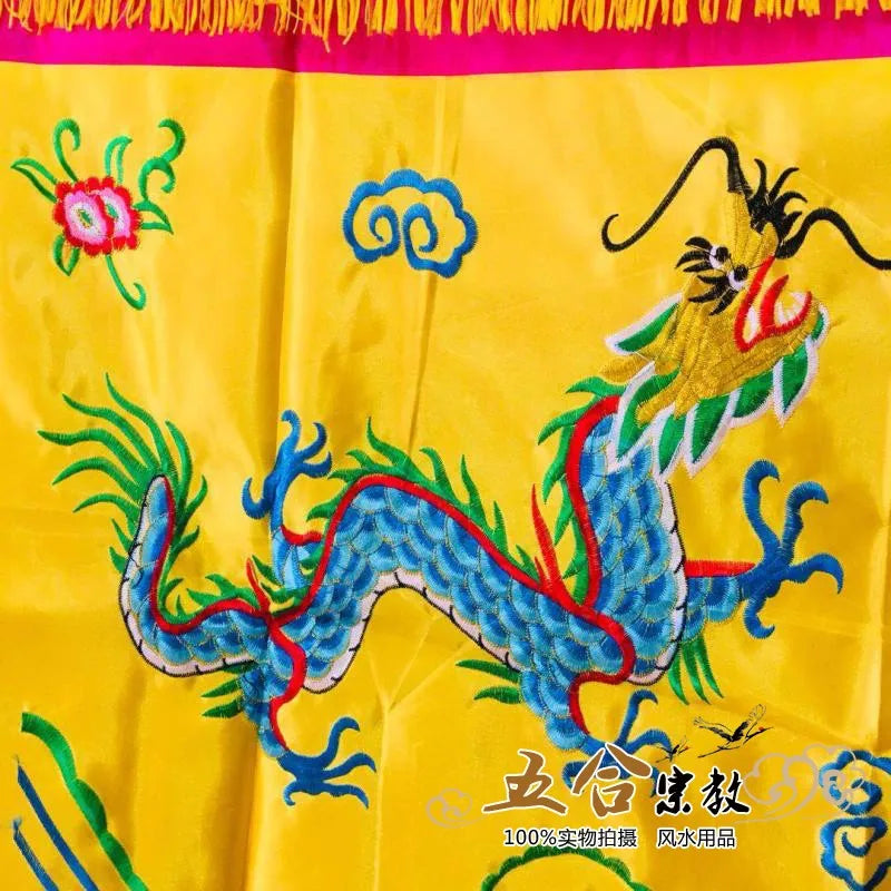 HOME Ancestral hall Temple Taoist Buddhism Geomantic master monks Practice altar QING Dragon Eight Diagrams table cover talisman
