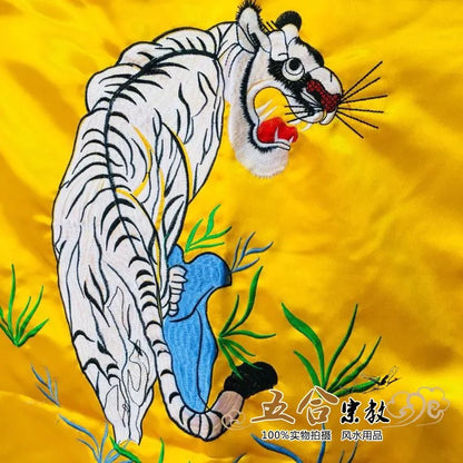 HOME Ancestral hall Temple Taoist Buddhism master monks Wan FA Zong altar QING Dragon White tiger Eight Diagrams table cover