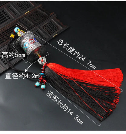 HOME CAR pocket travel Buddhist Exorcise evil spirits efficacious Mascot Tibetan Buddhism Prayer wheel FENG SHUI hanging Amulet
