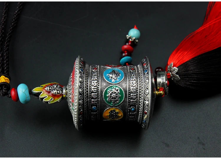 HOME CAR pocket travel Buddhist Exorcise evil spirits efficacious Mascot Tibetan Buddhism Prayer wheel FENG SHUI hanging Amulet