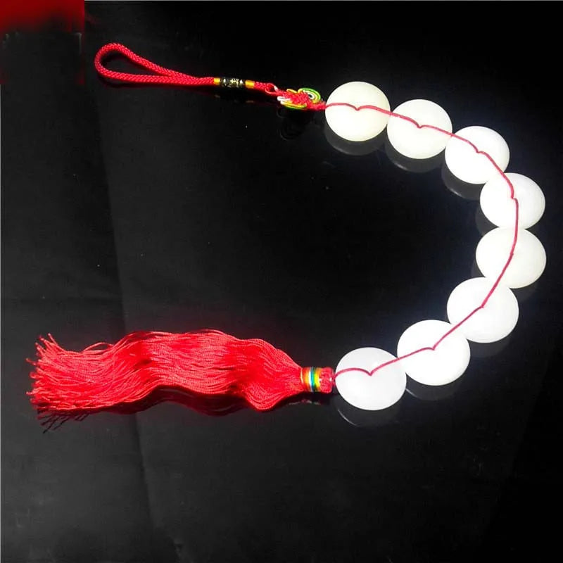 HOME Courtyard lobby living room GOOD LUCK talisman exorcise evil spirits White jade eight Safety buckle Hanging ornament