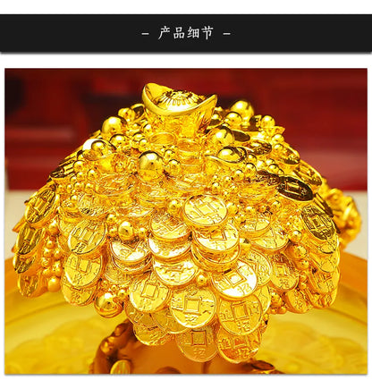 HOME Deco Store shop company office Recruit money GOOD luck ZHAO CAI JIN CHAN Fortune Money tree FENG SHUI talisman gold statue