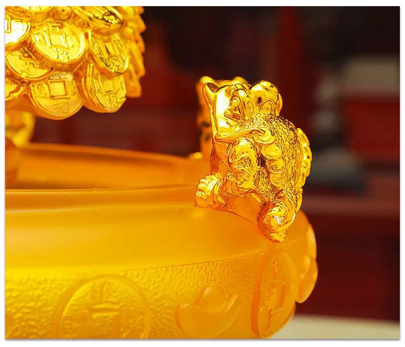 HOME Deco Store shop company office Recruit money GOOD luck ZHAO CAI JIN CHAN Fortune Money tree FENG SHUI talisman gold statue