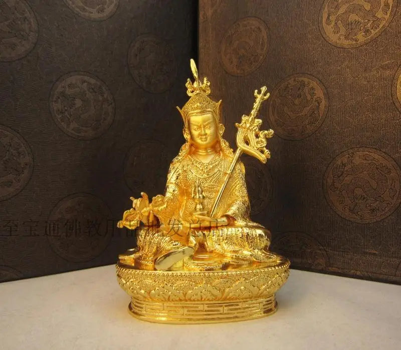 HOME OFFICE CAR SHOP worship buddha statue Exorcise evil spirit Bring good luck Padmasambhava Guru Rinpoche gold buddha statue