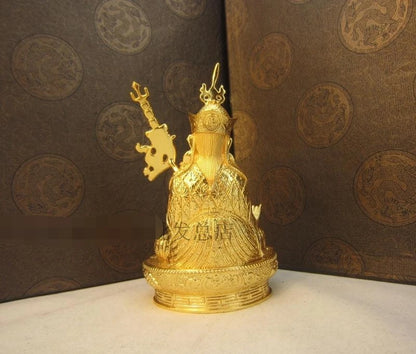 HOME OFFICE CAR SHOP worship buddha statue Exorcise evil spirit Bring good luck Padmasambhava Guru Rinpoche gold buddha statue