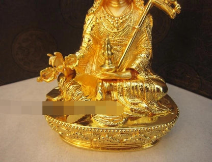 HOME OFFICE CAR SHOP worship buddha statue Exorcise evil spirit Bring good luck Padmasambhava Guru Rinpoche gold buddha statue