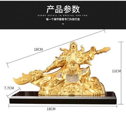 HOME OFFICE Company SHOP CAR Efficacious Money Drawing thriving business Diamonds GUAN GONG God of Wealth FENG SHUI BRASS statue