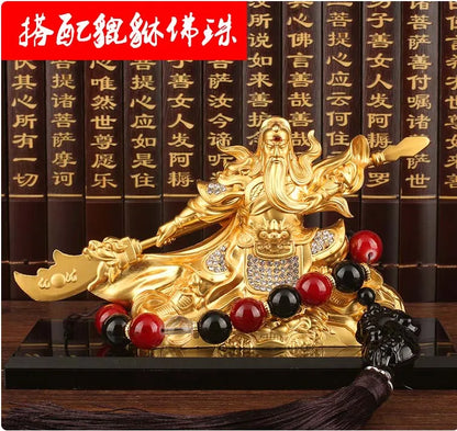 HOME OFFICE Company SHOP CAR Efficacious Money Drawing thriving business Diamonds GUAN GONG God of Wealth FENG SHUI BRASS statue